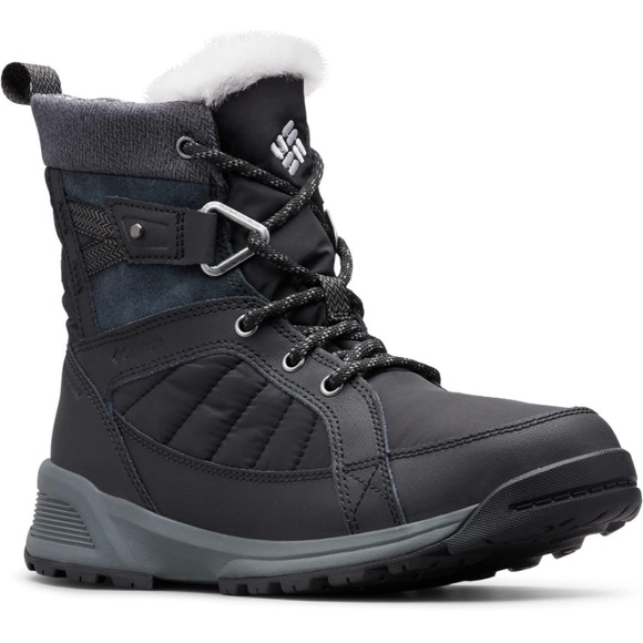 Columbia Shoes - Columbia Black/Steam Meadows Shorty Omni-Heat 3D Mid Calf Winter Boots SZ 10